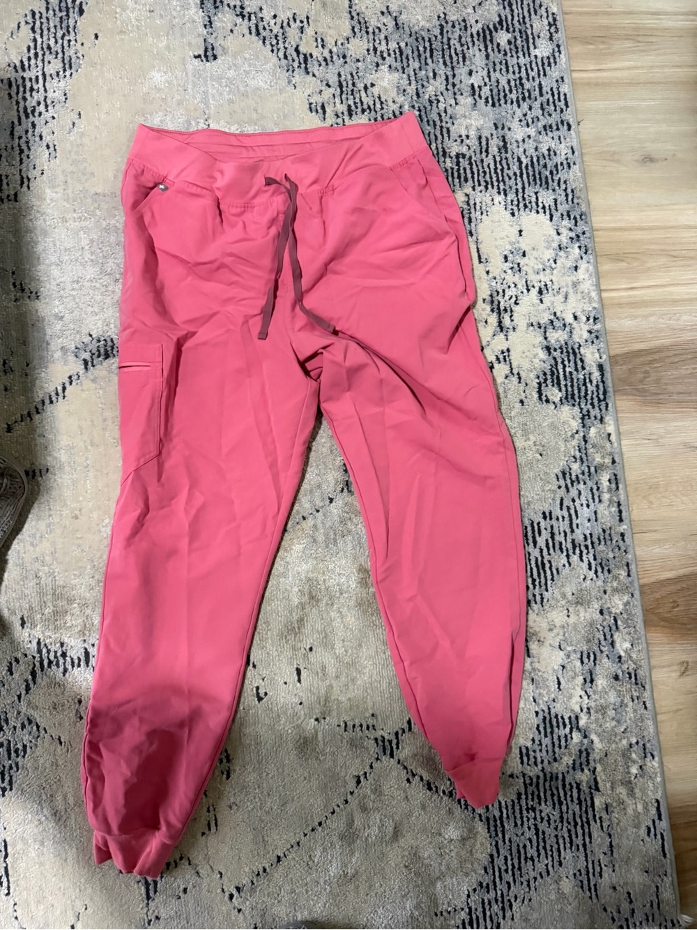Figs Coral Drawstring Jogger Scrub Pants